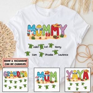 Family Personalized T-shirt Summer Vacation Gift For Mom Grandma