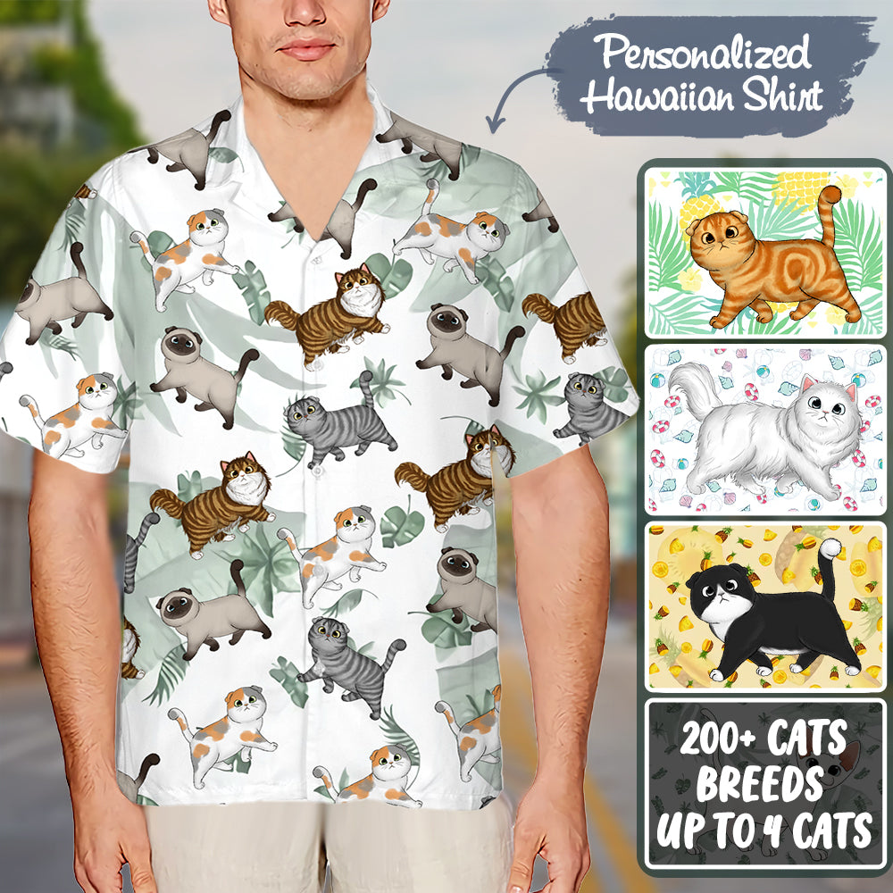 Personalized Cat Lover Hawaii Shirt