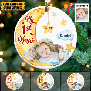 Gift For Baby First Christmas Arylic Circle Ornament