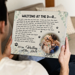 Dog Photo Waiting at the door canvas -Custom Canvas Prints Personalized Memorial gift