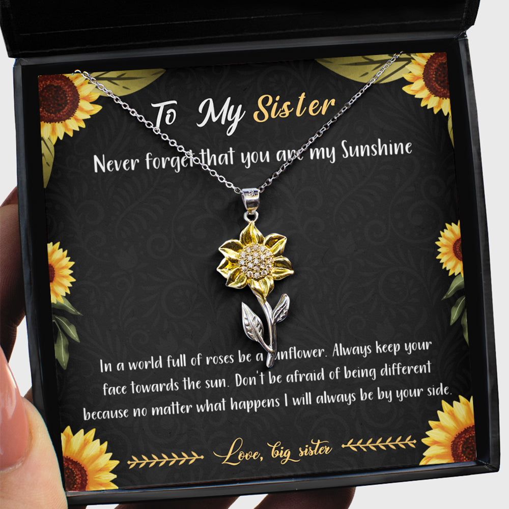 To My Sister-You Are My Sunshine Necklace