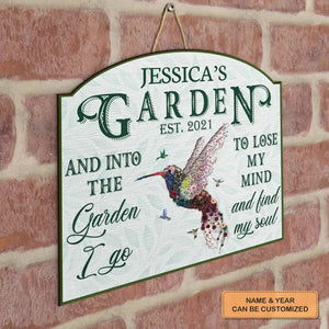 Personalized Door Sign - Gift For Gardening Lover, Gardener - Into The Garden