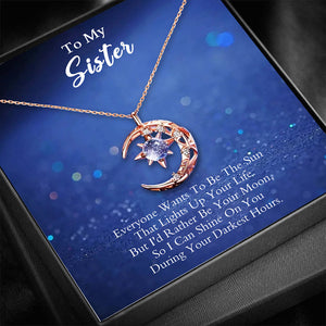 To My Sister-Moon Necklace