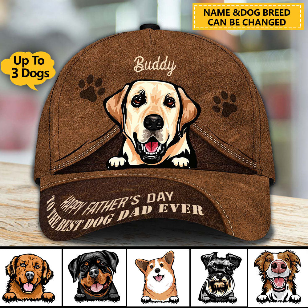 Gift For Father Dog Personalized Classic Cap