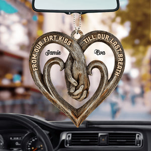 God Blessed The Broken Road Personalized Couple 2 Layered Mix Ornament