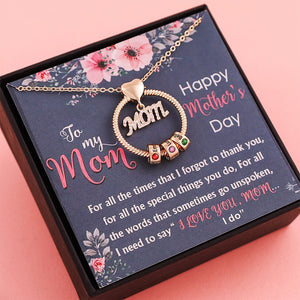 For The Greatest Mother-Mother's Love Necklace With Custom Name&Birthstone Beads