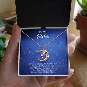 To My Sister-Moon Necklace