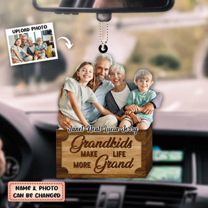 Personalized Grandkids Make Life More Grand Ornament