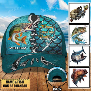 Personalized Fishing Lover Classic Cap V4