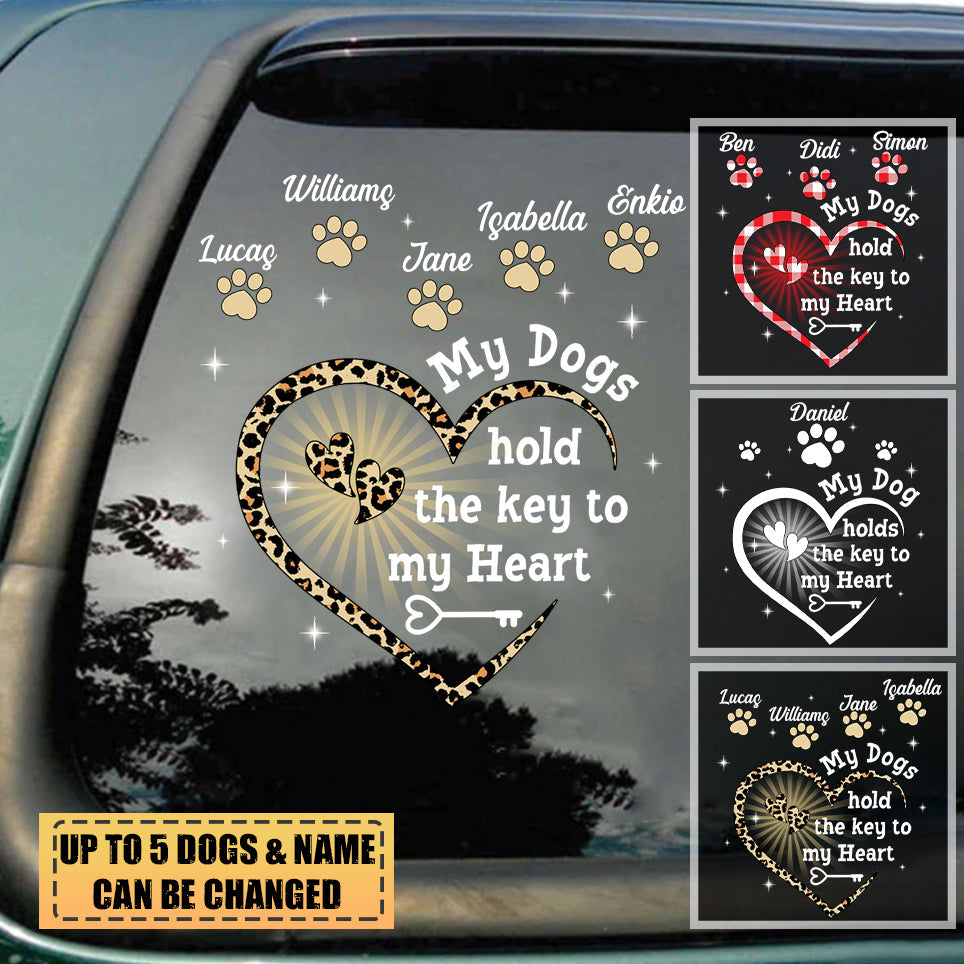 Personalized My Dog Holds The Key Decal/Car Stickers