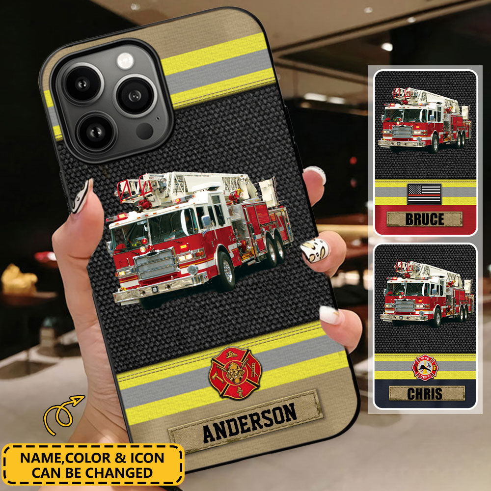 Personalized Fire Fighting Truck Phonecase