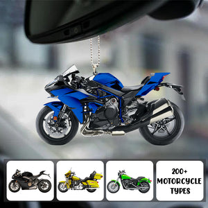 Personalized Motorcycle Flat Acrylic Ornament