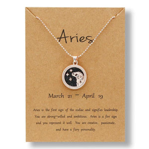 Aries-12 Constellation Zodiac Sign Necklace