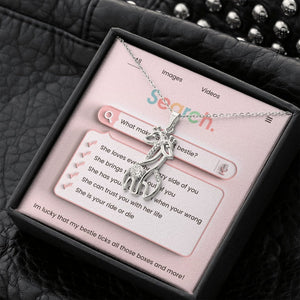 To My friend-Gift for Best friend Giraffe Necklace