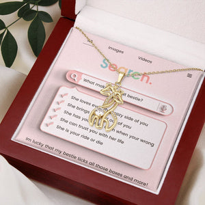 To My friend-Gift for Best friend Giraffe Necklace