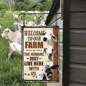 BRAHMAN CATTLE LOVERS WELCOME TO OUR FARM METAL SIGN