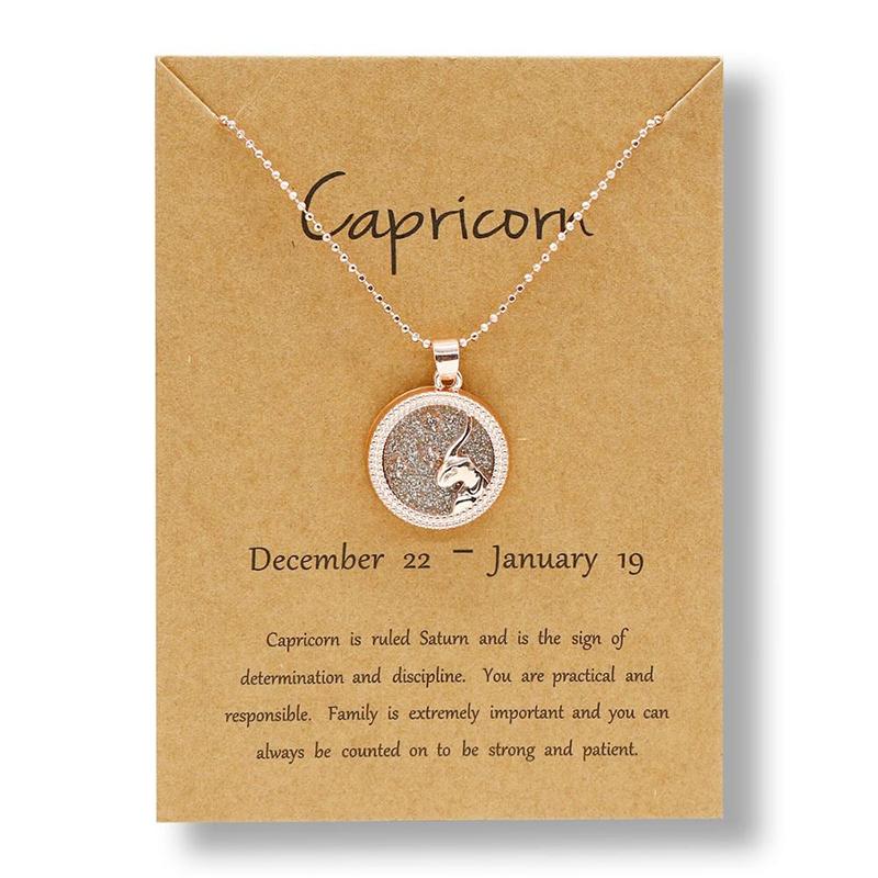 Capricorn-12 Constellation Zodiac Sign Necklace - nany_shops