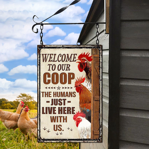 CHICKEN LOVERS WELCOME TO OUR FARM METAL SIGN