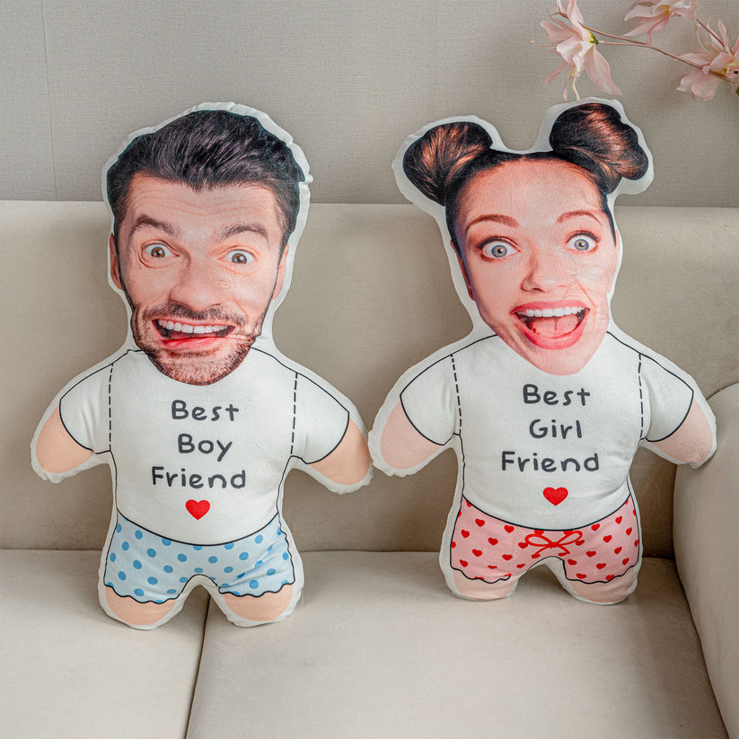 Custom Face Pillow Gift For Couple - Personalized Photo Custom Shaped Pillow