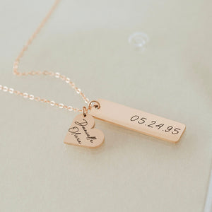 Custom Engraved Name Birthday Necklace Gifts for Mother/Friend