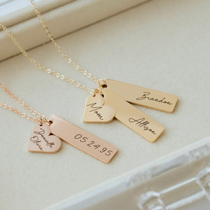 Custom Engraved Name Birthday Necklace Gifts for Mother/Friend