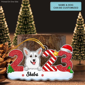 Dog 2023 Ornament Personalized Custom Mica Ornament Christmas Gift For Dog Lover