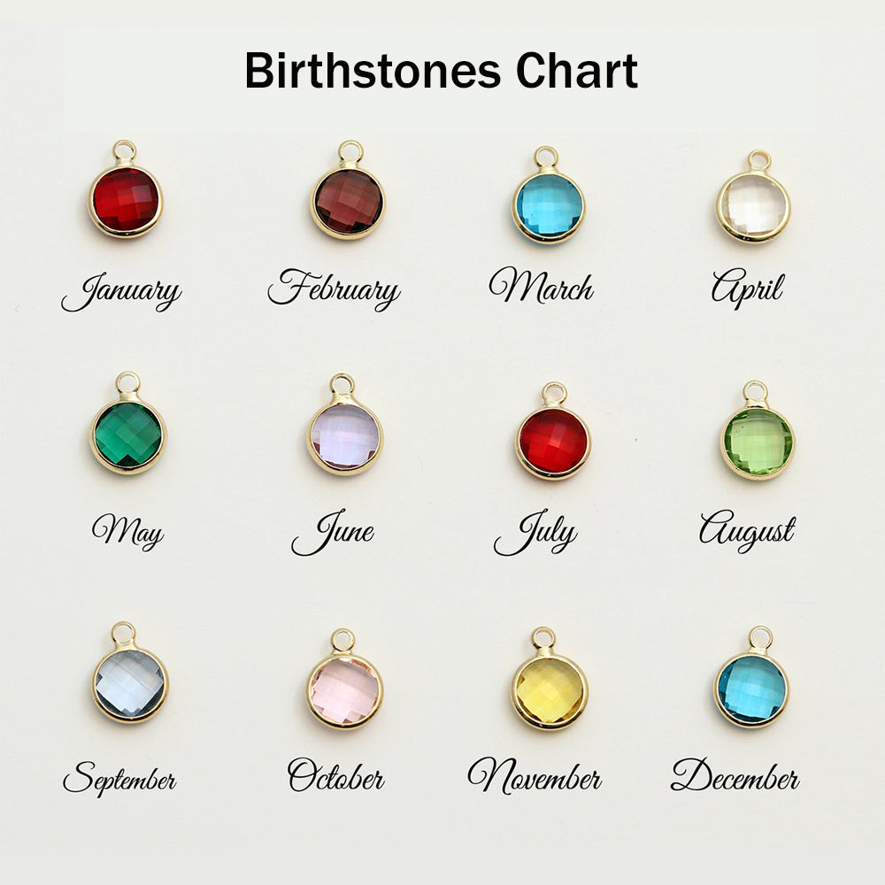Custom Elephant & Birthstones Necklace