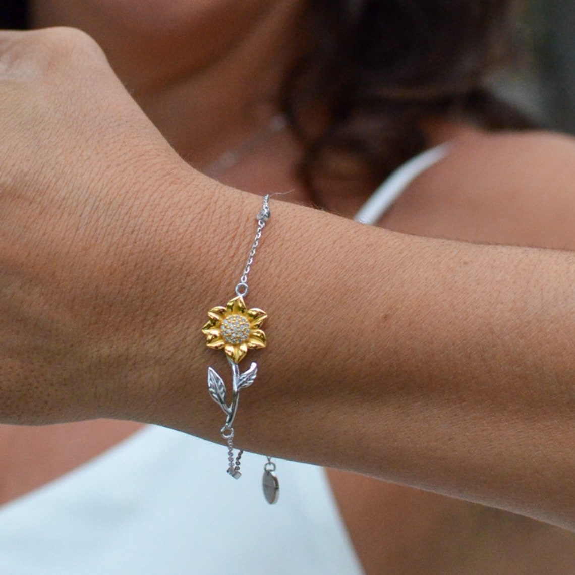 To My Best Friend-Custom Sunflower Bracelet