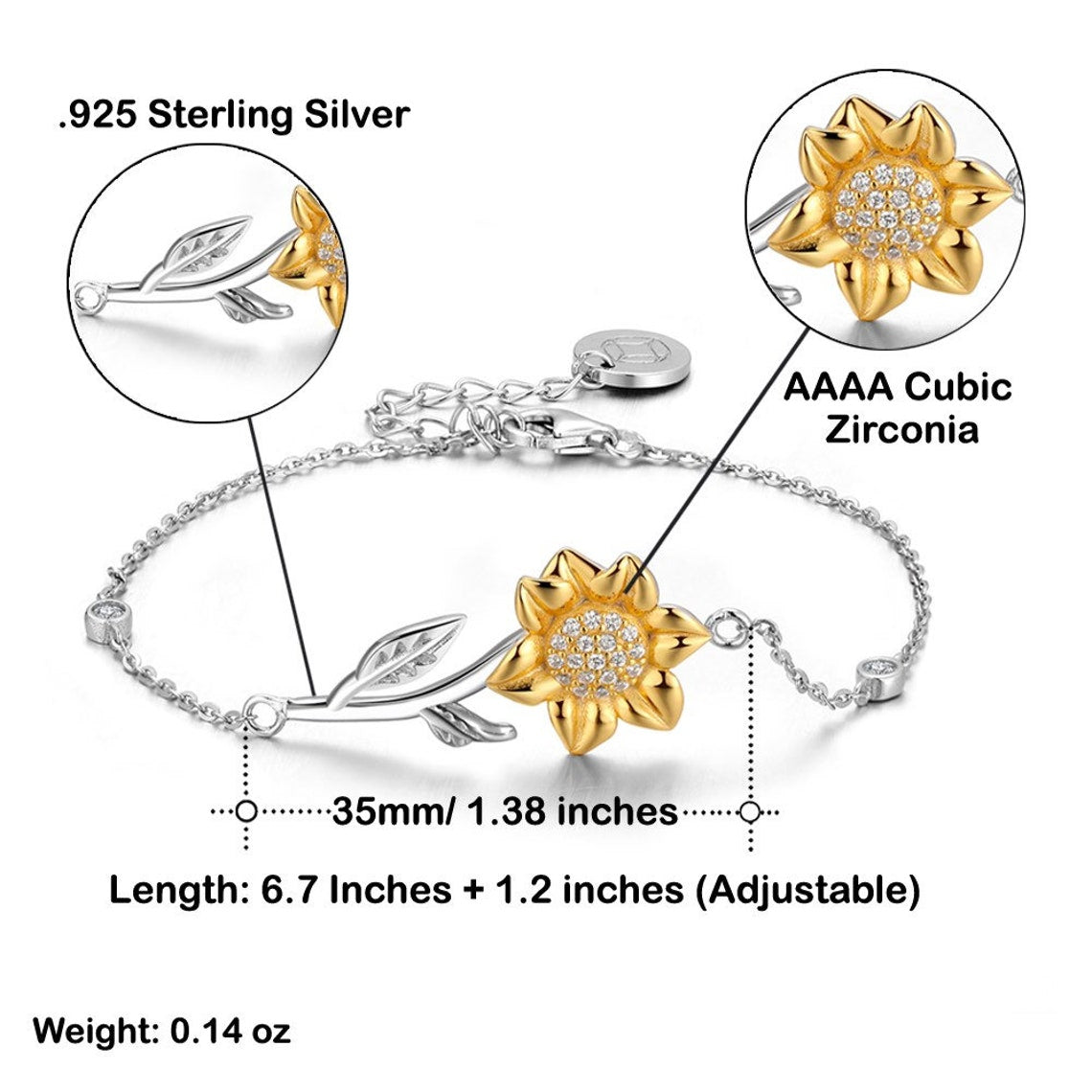 To My Best Friend-Custom Sunflower Bracelet