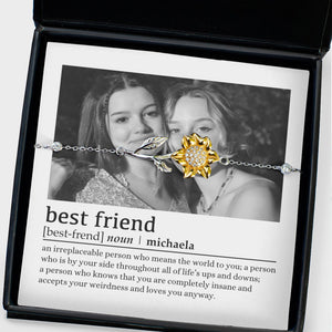 To My Best Friend-Custom Sunflower Bracelet