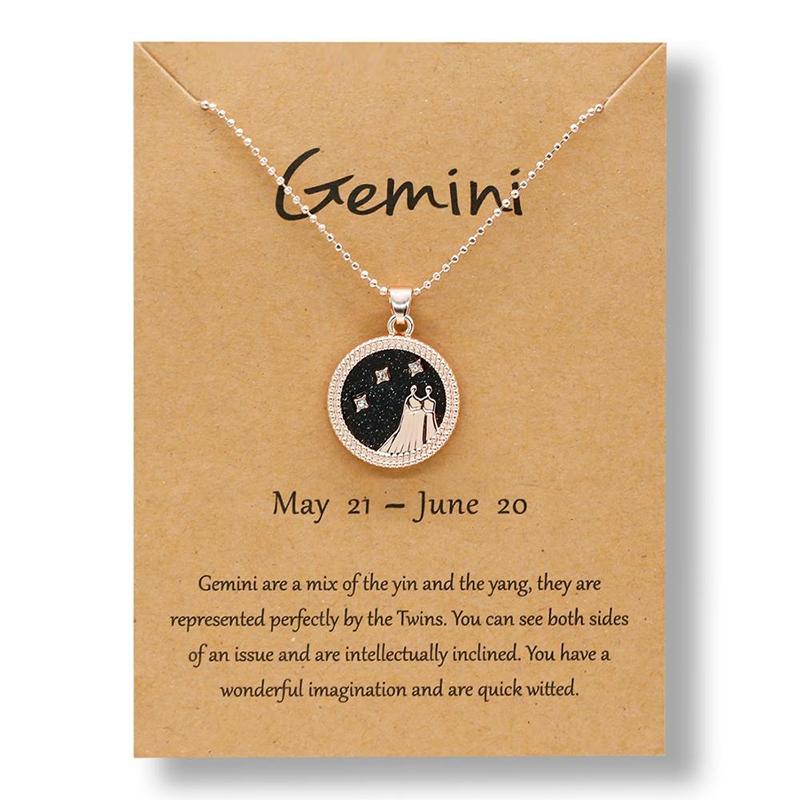 Gemini-12 Constellation Zodiac Sign Necklace