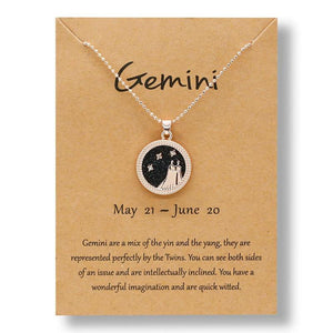 Gemini-12 Constellation Zodiac Sign Necklace