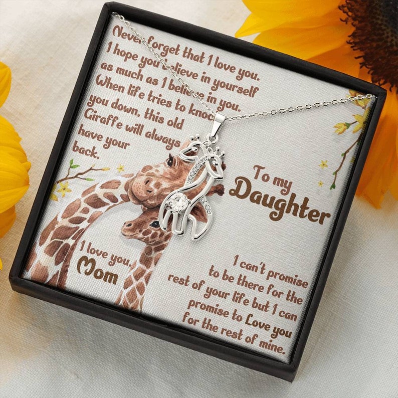 To My daughter-I love your daughter Giraffe Necklace
