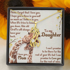 To My daughter-I love your daughter Giraffe Necklace