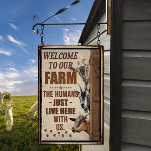 GOAT LOVERS WELCOME TO OUR FARM METAL SIGN