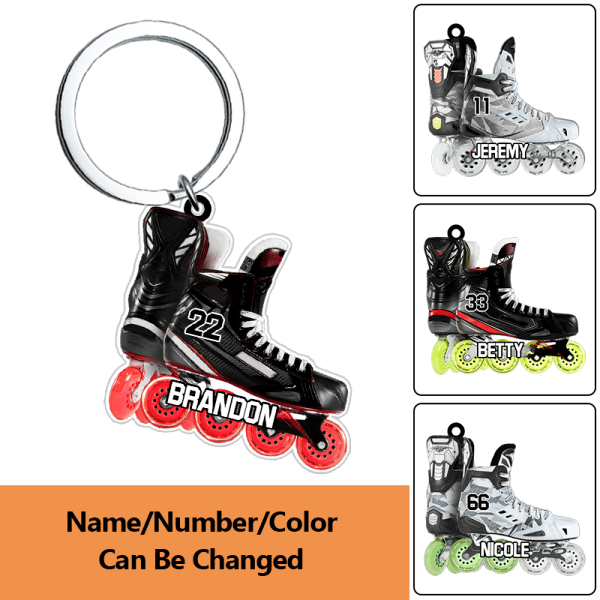 Personalized Gift Roller Skates Keychain