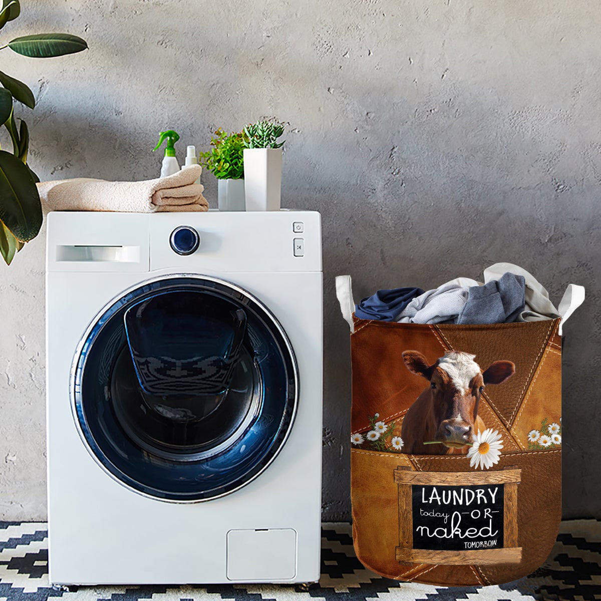 Ayrshire cattle-laundry today or naked tomorrow laundry basket