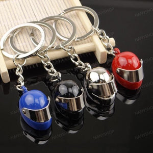 Personalized Name Motorcycle Helmet Keychain Gift for Biker
