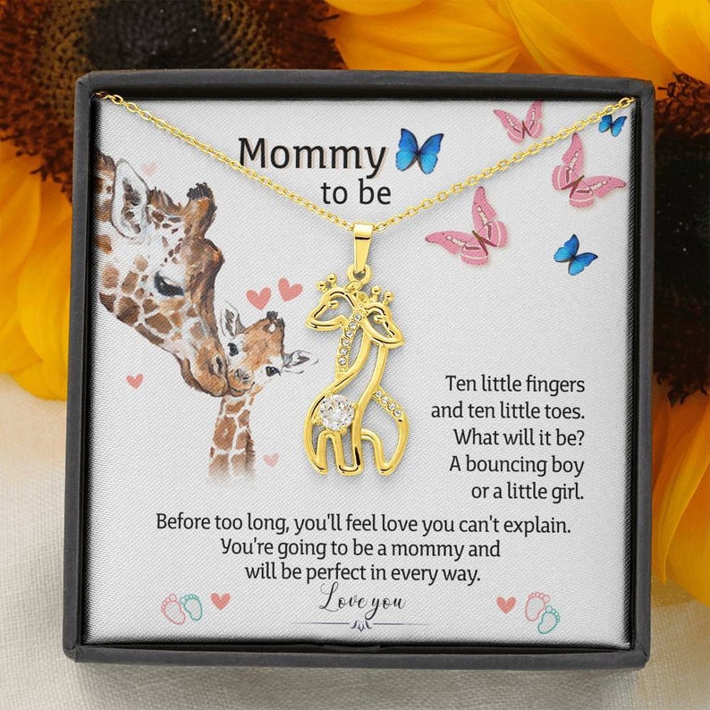 Mommy To Be-You Will Be An Amazing Mom Giraffe Necklace