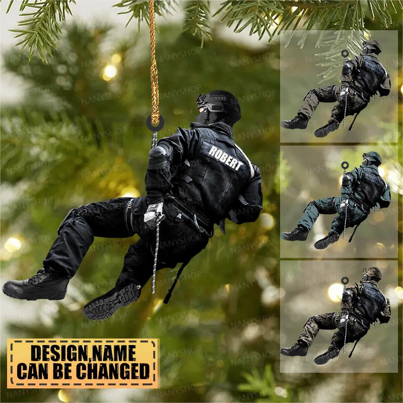 Personalized Police Christmas-Two Sided Ornament