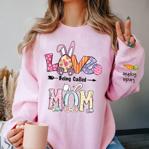 Easter Bunny - Love Being Called Grandma Mom Personalized Sweatshirt