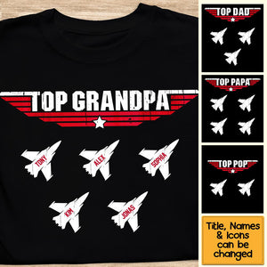 Personalized Gift Top Grandpa/Dad T-Shirt