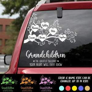 Personalized Grandchildren The Greatest Blessing Your Heart Will Ever Know Kid Name Decal Printed