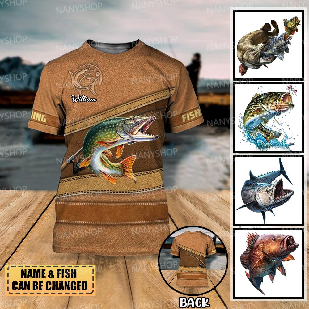 Fishing Lover Personalized All Over Print T-shirt