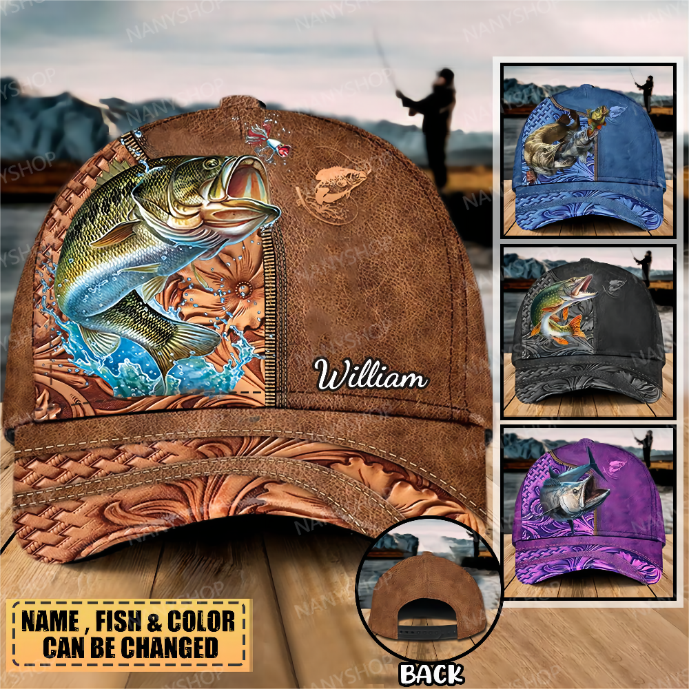 Personalized Fishing Lover Multicolor Classic Cap