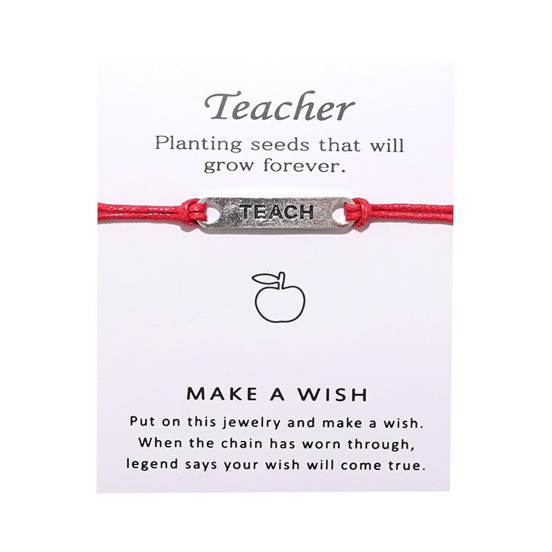 Teacher Gift Card Bracelets