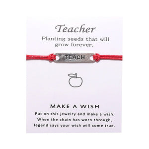 Teacher Gift Card Bracelets