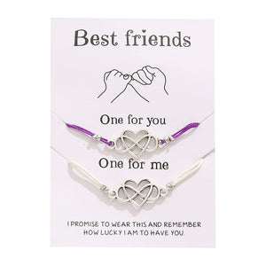 Heart 8 Best Friends Card Bracelets
