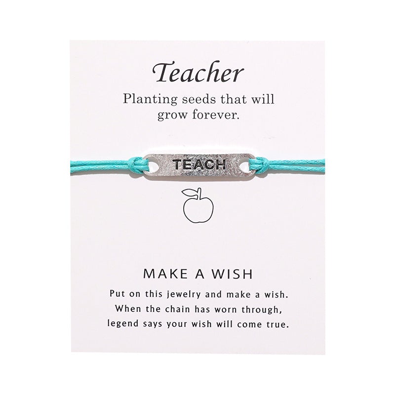 Teacher Gift Card Bracelets