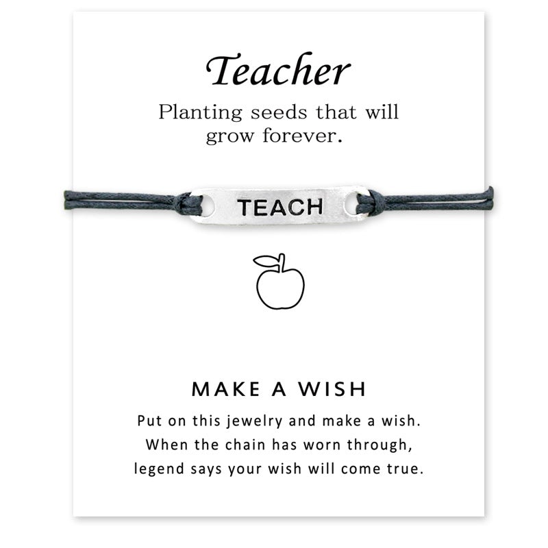 Teacher Gift Card Bracelets